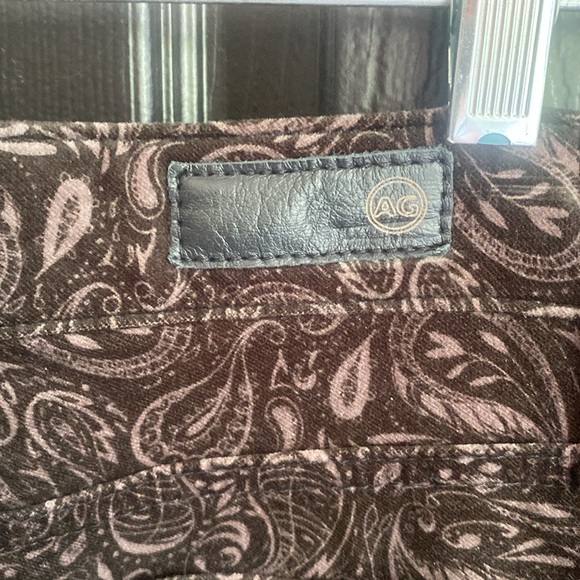 Anthropologie AG Velvet Paisley High Rise Skinny Jeans-Size 26 - Picture 9 of 10